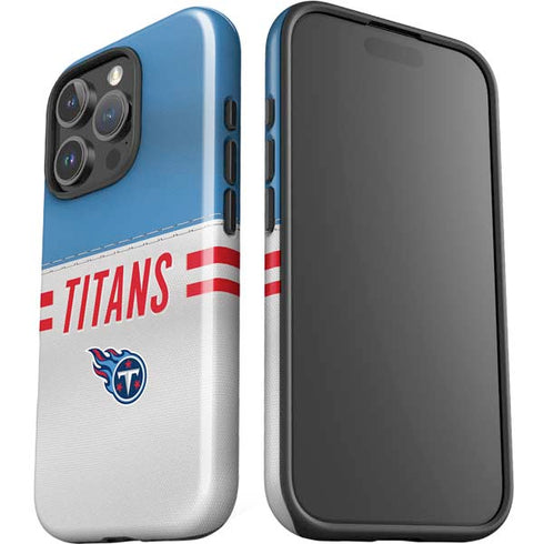 NFL Tennessee Titans White Striped iPhone 16 Pro Impact Case